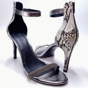 Joie Abbott Snakeskin Zippered Heel